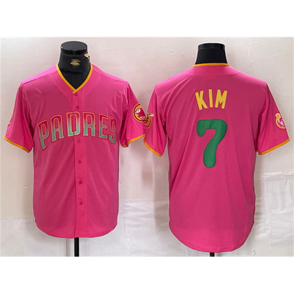 San Diego Padres #7 Ha-Seong Kim Pink Jereymy Cool Base Stitched Jersey