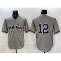 New York Yankees #12 Trent Grisham Grey Jereymy Cool Base Stitched Jersey