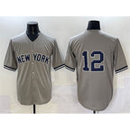 New York Yankees #12 Trent Grisham Grey Jereymy Cool Base Stitched Jersey