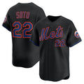 New York Mets #22 Juan Soto Black Jereymy Alternate Limited Player Jersey