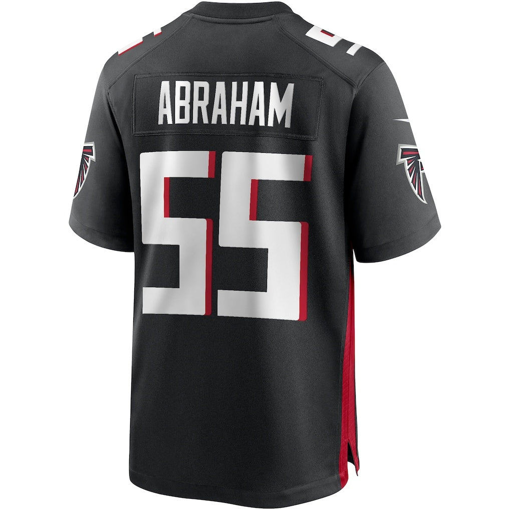 A.Falcons #55 John Abraham Black Jereymy Game Retired Player Jersey