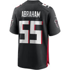 A.Falcons #55 John Abraham Black Jereymy Game Retired Player Jersey