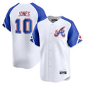 Atlanta Braves #10 Chipper Jones Player White Jereymy City Connect Limited Home Game Stitched Jerseys