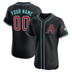 Custom Arizona Diamondbacks 2024 Flex Base Jersey ¨C Black Jereymy