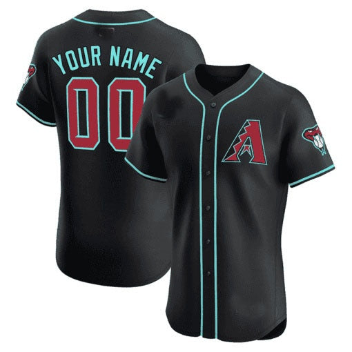 Custom Arizona Diamondbacks 2024 Flex Base Jersey ¨C Black Jereymy