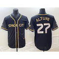 Houston Astros #27 Jose Altuve Black Jereymy City Connect Cool Base Stitched Jersey