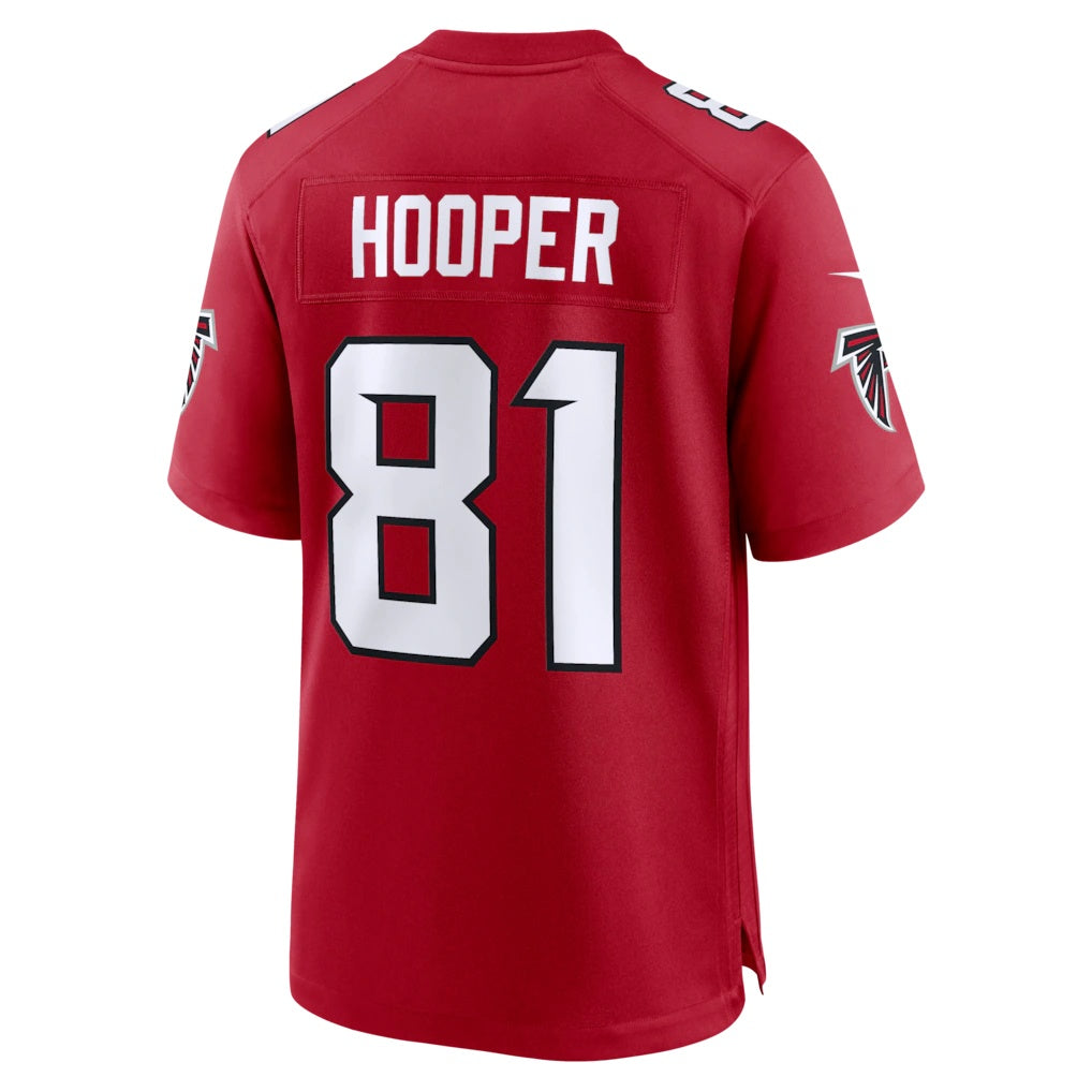 A.Falcons #81 Austin Hooper Red Jereymy Team Game Jersey