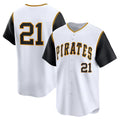Pittsburgh Pirates #21 Roberto Clemente White Jereymy Cooperstown Collection Limited Jersey