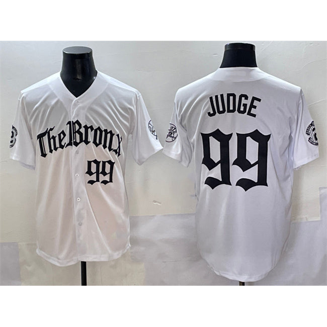 New York Yankees #99 Aaron Judge White Jereymy 'Gothic Legacy Edition' Vapor Premier Limited Stitched Jersey