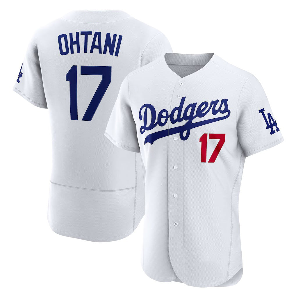 Los Angeles Dodgers #17 Shohei Ohtani White Jereymy Home Authentic Jersey