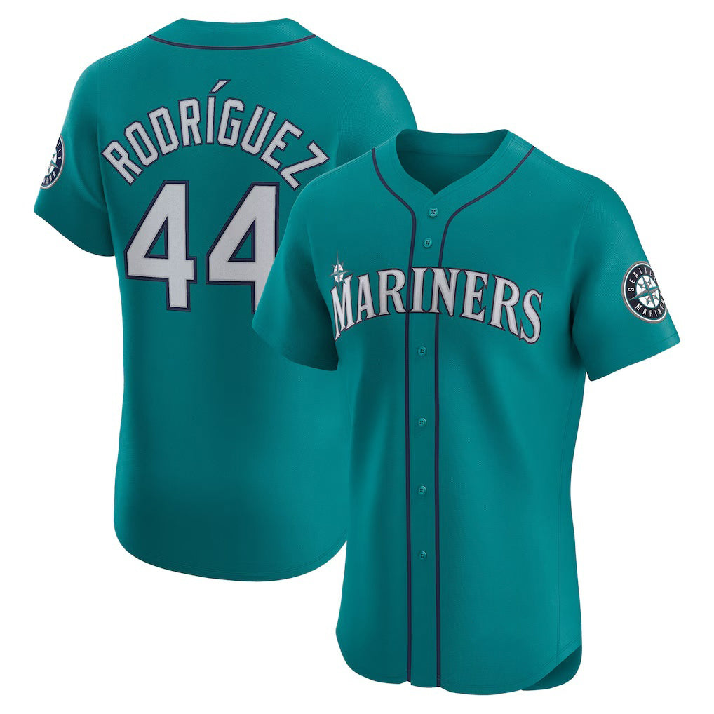 Seattle Mariners #44 Julio Rodr¨ªguez Teal Jereymy Alternate Elite Jersey
