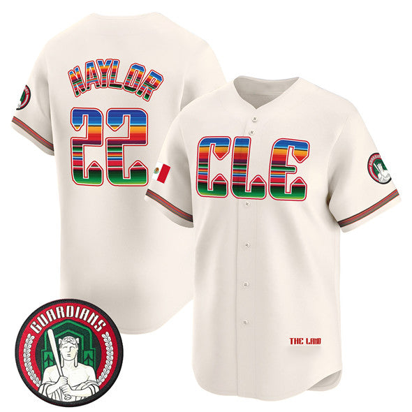 Cleveland Guardians #22 Josh Naylor Cream Jereymy Mexico Vapor Premier Limited Stitched Jersey