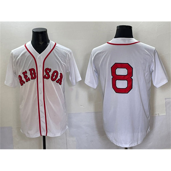 Boston Red Sox #8 Carl Yastrzemski White Jereymy Cool Base Stitched Jersey