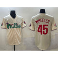 Philadelphia Phillies #45 Zack Wheeler Cream Jereymy Phanatic Limited Stitched Jersey