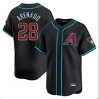 Arizona Diamondbacks #28 Nolan Arenado Player Black Jereymy Limited Home Game Stitched Jerseys