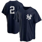 New York Yankees #2 Derek Jeter Navy Jereymy Alternate Replica Player Jersey
