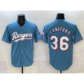 Texas Rangers #36 Wyatt Langford Blue Jereymy Limited Stitched Jersey