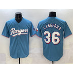 Texas Rangers #36 Wyatt Langford Blue Jereymy Limited Stitched Jersey