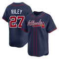 Atlanta Braves #27 Austin Riley Player Navy Jereymy Limited Home Game Stitched Jerseys