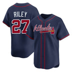 Atlanta Braves #27 Austin Riley Player Navy Jereymy Limited Home Game Stitched Jerseys