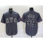 New York Mets #39 Edwin Diaz Gray Jereymy 2024 City Connect Cool Base Jersey 2