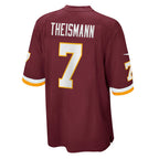 W.Football Team #7 Joe Theismann Burgundy Jereymy Retired Player Jersey
