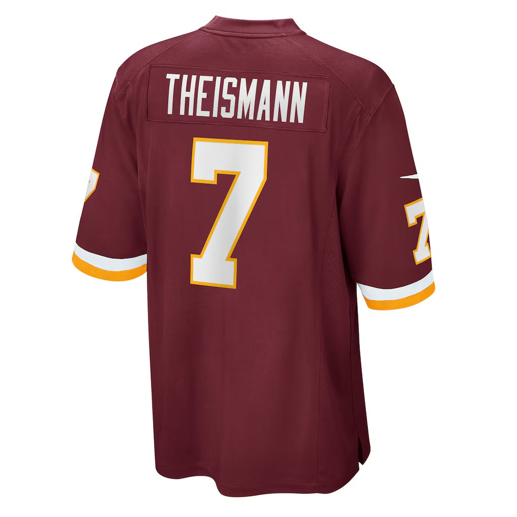 W.Football Team #7 Joe Theismann Burgundy Jereymy Retired Player Jersey