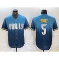 Philadelphia Phillies #5 Bryson Stott Blue Jereymy 2024 City Cool Base Stitched Jersey