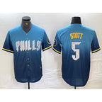 Philadelphia Phillies #5 Bryson Stott Blue Jereymy 2024 City Cool Base Stitched Jersey