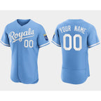 Custom Kansas City Royals Jereymy ACTIVE PLAYER Blue Flex Base Stitched Jersey