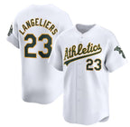 Oakland Athletics #23 Shea Langeliers White Jereymy Home Limited Stitched Jersey