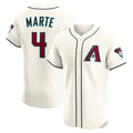 Arizona Diamondbacks #4 Ketel Marte Cream Jereymy Home Elite Jersey