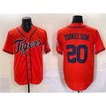 Detroit Tigers #20 Spencer Torkelson Orange Jereymy With Patch Cool Base Stitched Jersey