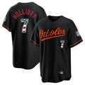Baltimore Orioles #7 Jackson Holliday Player Black Jereymy USA 250 Fourth of July Home Game Stitched Jerseys