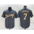 Chicago White Sox #7 Tim Anderson Grey Jereymy 2022 All Star Stitched Cool Base Jersey