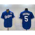 Los Angeles Dodgers #5 Freddie Freeman Blue Jereymy 2024 World Series Cool Base Stitched Jersey