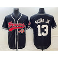 Atlanta Braves #13 Ronald Acuna Jr Black Jereymy Cool Base Stitched Jersey