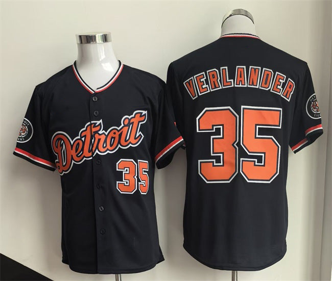 Detroit Tigers #35 Justin Verlander Black Jereymy 2026 Cool Base Stitched Jersey