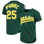 Oakland Athletics #25 Mark McGwire Mitchell & Ness Green Jereymy 1997 Cooperstown Collection Authentic Jersey