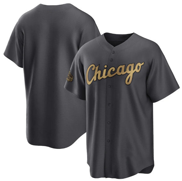 Chicago White Sox Blank Charcoal Jereymy 2022 All-Star Cool Base Stitched Jersey