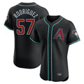 Arizona Diamondbacks #57 Eduardo Rodriguez Player Black Jereymy Limited Elite Home Game Stitched Jerseys
