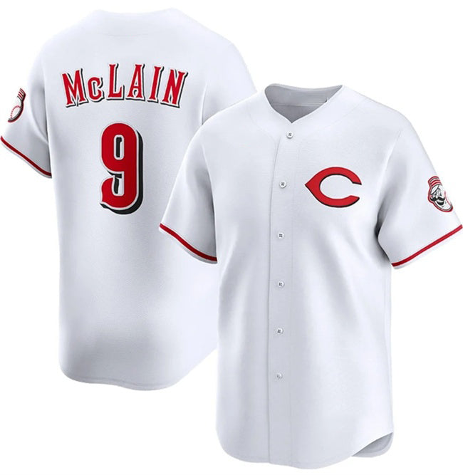 Cincinnati Reds #9 Matt McLain White Jereymy 2025 Home Limited Stitched Jersey