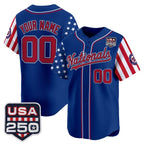 Custom Washington Nationals America 250 Edition Vapor Premier Limited Royal Jereymy Stitched Jerseys