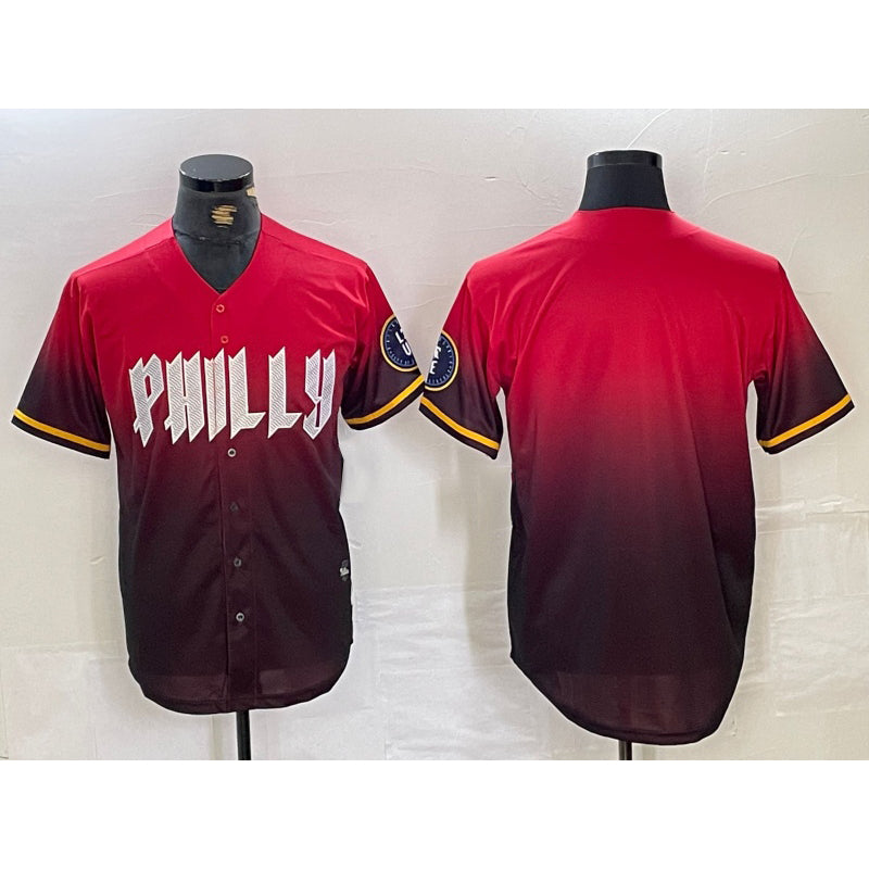 Philadelphia Phillies Blank Red Black Jereymy 2024 City Connect Limited Stitched Jersey