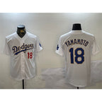 Los Angeles Dodgers #18 Yoshinobu Yamamoto White Gold Jereymy Home Limited Stitched Jerseys