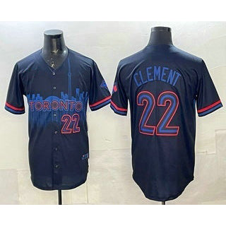 Toronto Blue Jays #22 Ernie Clement Black Jereymy City Limited Jersey