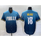 Philadelphia Phillies #18 Johan Rojas Blue Jereymy 2024 City Connect Limited Stitched Jersey