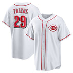 Cincinnati Reds #29 TJ Friedl White Jereymy Home Replica Jersey
