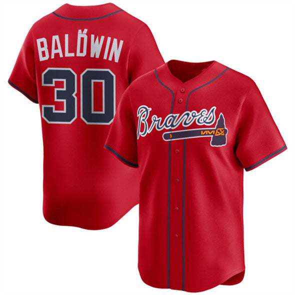Atlanta Braves #30 Drake Baldwin Red Jereymy 2025 Alternate Limited Stitched Jersey