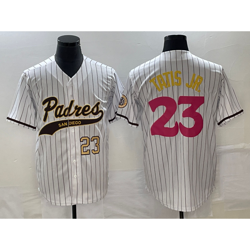 San Diego Padres #23 Fernando Tatis Jr Number White Jereymy NEW 2023 City Connect Cool Base Stitched Jersey